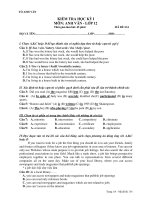 KIỂM TRA HỌC KỲ I MÔN: ANH VĂN - MÃ ĐỀ:134 ppsx