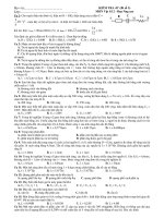 KIỂM TRA 45’ (Bi số 3) MƠN Vật lí 12 pptx