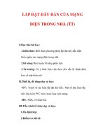 Giáo án Công nghệ lớp 9 : Tên bài dạy : LẮP ĐẶT DÂY DẪN CỦA MẠNG ĐIỆN TRONG NHÀ (TT) pptx
