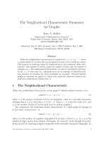 Báo cáo toán học: "The Neighborhood Characteristic Parameter for Graphs" pptx