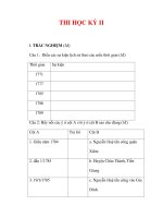 Giáo án Lịch sử lớp 7 : Tên bài dạy : THI HỌC KỲ II pps