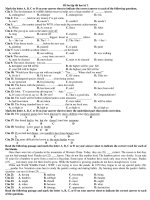 Đề ôn tập thi học kỳ 2 pdf