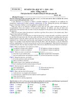 ĐỀ KIỂM TRA HỌC KỲ 1 NĂM 2010 – 2011 MÔN : Tiếng Anh 12 - Mã đề 403 doc