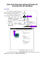 Giáo trình tổng hợp những kỹ thuật cho chương trình đồ họa Maya phần 1 pptx