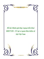 Đề tài: Đánh giá thực trạng triển khai BHYT HS - SV tại cơ quan Bảo hiểm xã hội Việt Nam ppt