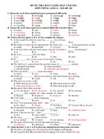 ĐỀ ÔN THI CHẤT LƯỢNG ĐẦU NĂM 2011 MÔN TIẾNG ANH 12 – MÃ ĐỀ 110 ppsx