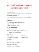Giáo án Công dân lớp 9 : Tên bài dạy : QUYỀN VÀ NGHĨA VỤ CỦA CÔNG DÂN TRONG HÔN NHÂN doc
