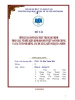 Bình luận, đánh giá thực trạng quy định pháp luật về điều kiện kinh doanh ở Việt Nam nói chung và các tổ chức tín dụng nói riêng. Các đề xuất, kiến nghị của nhóm