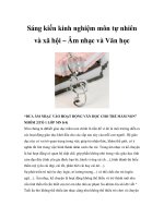 Sáng kiến kinh nghiệm môn tự nhiên và xã hội – Âm nhạc và Văn học docx