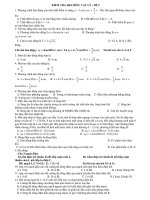 KIỂM TRA HKI MÔN: VẬT LÝ - ĐỀ 5 docx