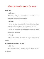 Giáo án Hóa học lớp 9 : Tên bài dạy : TÍNH CHẤT HÓA HỌC CỦA AXIT pdf
