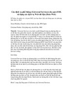 Các dịch vụ phổ thông (Universal Services) cho pureXML sử dụng các dịch vụ Web dữ liệu (Data Web) doc