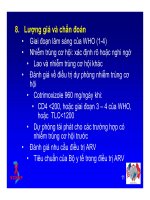 Bài giảng điều trị HIV : Thăm khám lâm sàng lần đầu tiên đối với bệnh nhân nhiễm HIV part 3 pps