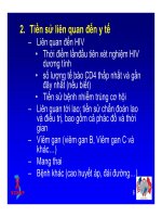 Bài giảng điều trị HIV : Thăm khám lâm sàng lần đầu tiên đối với bệnh nhân nhiễm HIV part 2 pptx