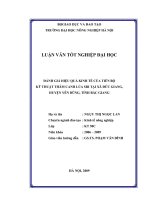 Đánh giá hiệu quả kinh tế của tiến bộ kỹ thuật thâm canh lúa SRI tại xã đức giang, huyện yên dũng, tỉnh bắc giang