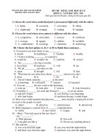 ĐỀ THI TIẾNG ANH HỌC KỲ II KHỐI 12 - NĂM HỌC 2010 - 2011 docx