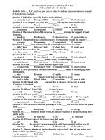 ĐỀ THI CHỌN LỌC HSG CẤP TỈNH NĂM 2011 MÔN: ANH VĂN – MÃ ĐỀ 923 doc