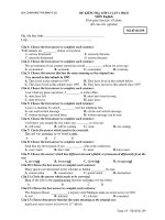 ĐỀ KIỂM TRA LỚP 12 LẦN 1 HKII doc