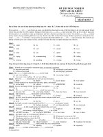 ĐỀ THI TRẮC NGHIỆM MÔN Anh văn Khối 12 - Mã đề thi 033 pps