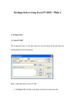 Sử dụng Solver trong Excel 97-2010 – Phần 2 pdf