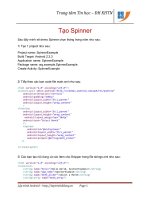 Lập trình Android: Tạo và sử dụng Snipper pot