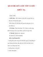 Giáo án Vật lý lớp 9 : Tên bài dạy : QUAN HỆ GIỮA GÓC TỚI VÀ GÓC KHÚC XẠ. docx