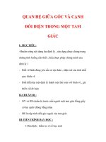 Giáo án môn Toán lớp 7 : Tên bài dạy : QUAN HỆ GIỮA GÓC VÀ CẠNH ĐỐI DIỆN TRONG MỘT TAM GIÁC pdf