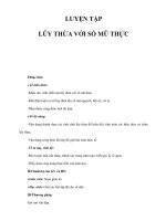 LUYỆN TẬP LŨY THỪA VỚI SỐ MŨ THỰC pptx