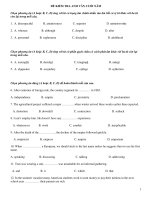 ĐỀ KIỂM TRA ANH VĂN CUỐI NĂM ppsx