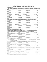 Đề thi tổng hợp Môn: Anh Văn – Đề 15 docx