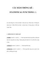 CÁC HÀM THỐNG KÊ STATISTICAL FUNCTIONS (1) ppsx