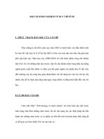 MỘT SỐ KINH NGHIỆM VỀ DUY TRÌ SĨ SỐ potx