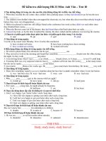 Đề kiểm tra chất lượng HK II Môn: Anh Văn – Test 10 pdf