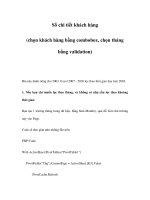 Sổ chi tiết khách hàng (chọn khách hàng bằng combobox, chọn tháng bằng validation) ppsx