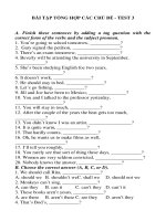 BÀI TẬP TỔNG HỢP CÁC CHỦ ĐỀ - TEST 3 ppt