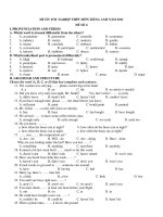 ĐỀ ÔN TỐT NGHIỆP THPT MÔN TIẾNG ANH NĂM 2011 - ĐỀ SỐ 4 pps