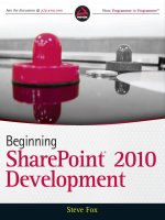 Wrox Beginning SharePoint 2010 Development phần 1 ppt