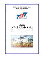 XỨ LÝ SỐ TÍN HIỆU ppt