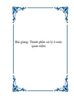 Bài giảng: Thành phần xử lý ở mức quan niệm pot