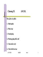 GIÁO TRÌNH HÓA HỮU CƠ - ANCOL ppt