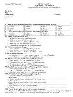 ĐỀ THI BÁN KỲ 2 MÔN TIẾNG ANH - KHỐI 12 Trường THPT Kim Sơn C ppsx