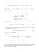 Báo cáo toán học: "The Number of Solutions of X 2 = 0 in Triangular Matrices Over GF" pdf