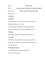 Giáo án Lịch sử lớp 7 : Tên bài dạy : CUỘC KHÁNG CHIẾN LẦN THỨ HAI CHỐNG QUÂN XÂM LƯỢC NGUYÊN (12 ppt