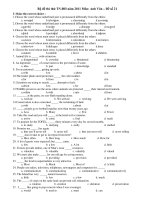 Bộ đề thi thử TN-ĐH năm 2011 Môn: Anh Văn – Đề số 21 doc