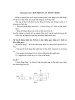 Chương 3:LỰA CHỌN PHƯƠNG ÁN TRUYỀN ĐỘNG pdf