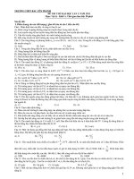 ĐỀ THI THỬ ĐẠI HỌC LẦN I NĂM 2011 - TRƯỜNG THPT BẮC YÊN THÀNH ppt