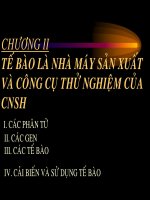 NHẬP MÔN CÔNG NGHỆ SINH HỌC - CHƯƠNG 2 doc