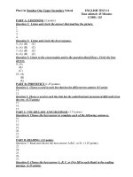 ENGLISH TEST 11 - CODE: 125 pps