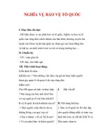 Giáo án Công dân lớp 9 : Tên bài dạy : NGHĨA VỤ BẢO VỆ TỔ QUỐC docx