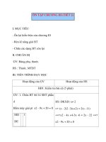 Giáo án Đại Số lớp 8: ÔN TẬP CHƯƠNG III (TIẾT 2) pps